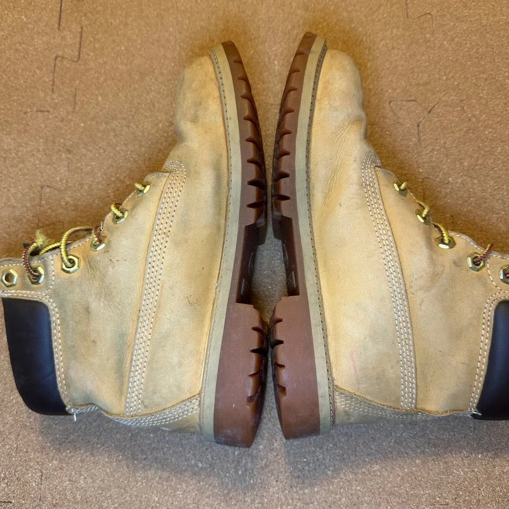 Timberland 6 Inch Premium Waterproof Boots Wheat Leather 12909 Mens 4 M